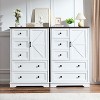 Farmhouse 47.2 '' H 5 Drawer Bedroom Dresser with Door, Wood Rustic Tall Chest of Drawers for Bedroom, Closet Storage for Bedroom - 4 of 4