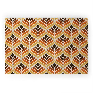 Alisa Galitsyna Retro Flower Pattern Large Looped Vinyl Welcome Mat - Society6 - 1 of 4