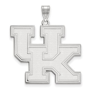 Black Bow Jewelry Sterling Silver Kentucky Wildcats NCAA Extra Large Pendant - 1 of 3