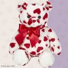 Bearington Lil' Cutie White Stuffed Animal Teddy Bear with Hearts and a Red Bow, 14 inches - 3 of 4