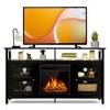 Tangkula 58" Fireplace TV Stand W/18" 1500W Electric Fireplace up to 65" Black - 2 of 4