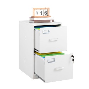Mlezan 2-Drawer File Cabinet:Lockable Metal Storage for Home or Office. Fits Letter Files, Easy Assembly,Durable and Compact Design - 1 of 4