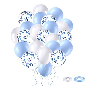 30 Pcs Sequin Confetti Latex Party Balloons Set,12 inch Red Balloons for Wedding Bridal Engagement Graduation Shower New Year Birthday Party Decor - 1 of 4