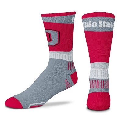 NCAA Ohio State Buckeyes Men's Sport Fan Crew Socks - 10-13