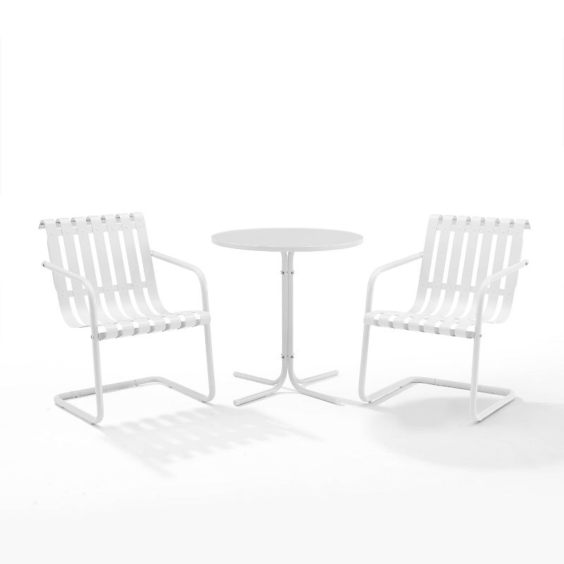 Gracie 3pc Outdoor Metal Bistro Set with Table & 2 Armchairs - Crosley, 6 of 7