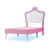 NicBex Twin/Full/Queen Upholstered Platform Bed Frame with LED Lights,Princess Bed Frame with Crown Headboard for Girls,Easy Assembly,Noise-Free - 4 of 4