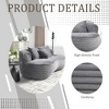 CAVINAS Corduroy Fabric Bean Bag Chair for Adults and Kids,Oversized Lazy Sofa Chair with Foam and High Back,Modern Lounge Chair for Living Room - 4 of 4