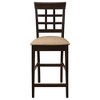 Coaster,Gabriel Lattice Back Counter Chair Cappuccino (Set of 2) - 3 of 4