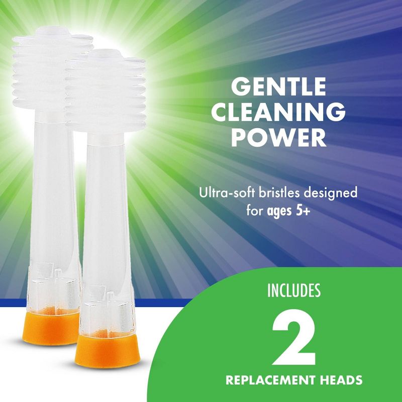 Brilliant Kids&#39; Sonic Toothbrush Refill Heads - Soft - 2ct, 3 of 10