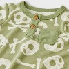 Baby 2pc Halloween Skull & Bones T-Shirt & Bloomer Set - Cat & Jack™ Green - 3 of 4