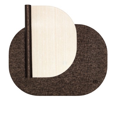 Togas Marten Brown/Ecru Placemat Oval