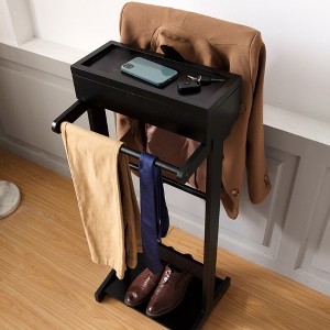 Kumasinova Coat Rack with Storage Shelf,Garment Rack with Multiple Rods,Space-Saving Portable Clothes Rack for Hanging Clothes,Black - 1 of 4