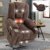 CLIHOME Large Power Lift Recliner Chair with Massage & Heat, Overstuffed Wide Recliners, Heavy Duty Motion Mechanism with USB & Type C Ports - 3 of 4