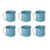 Granite Ware 20 oz Set of 6 Vintage Mug & 3-Quart Coffee Boiler, Ideal for Camping, Oven & Fire-Safe Enamel Mugs with Boiler Set - Speckled Black/Blue - 2 of 4
