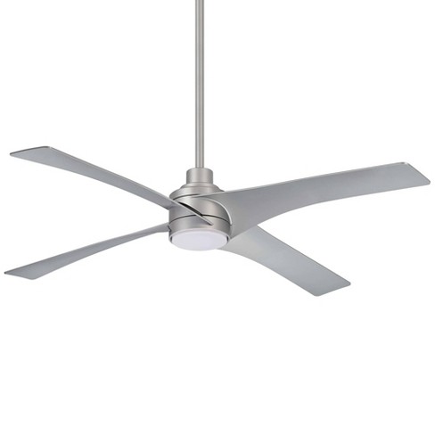 56" Minka Aire Modern Industrial Indoor Ceiling Fan with LED Light Remote Control Silver for Living Room Kitchen Bedroom Family - image 1 of 4