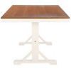 Akash Rectangle Dining Table - White/Natural - Safavieh - 4 of 4