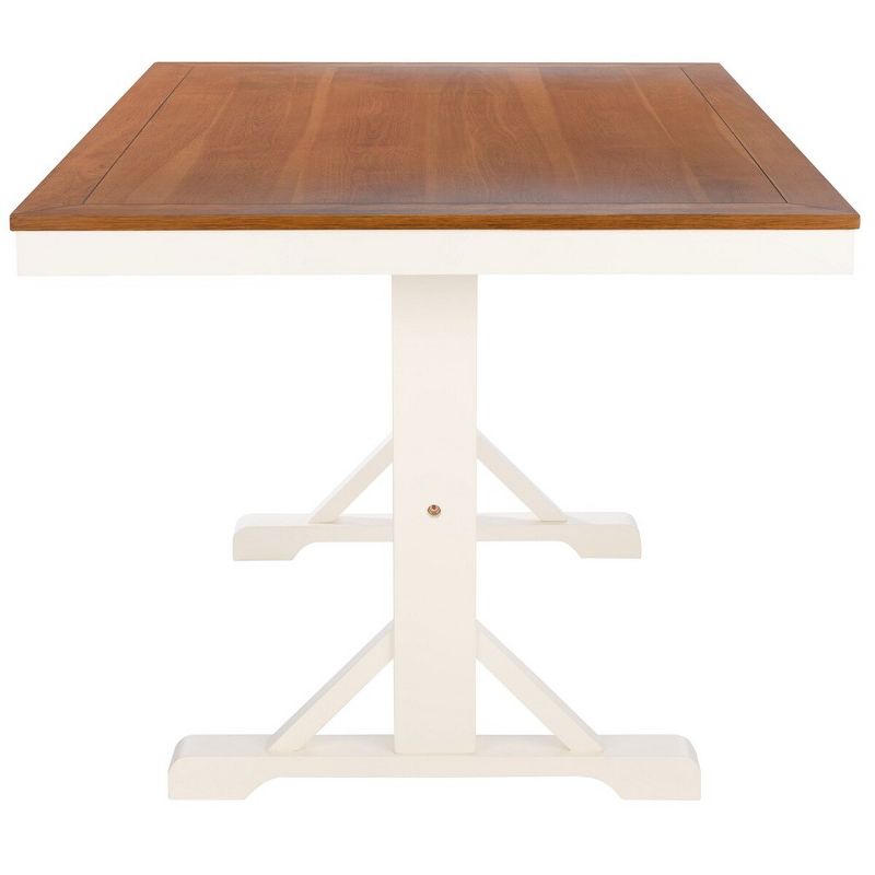 Akash Rectangle Dining Table - White/Natural - Safavieh, 4 of 8