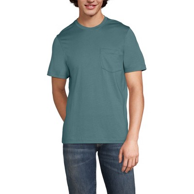 Lands' End Men's Short Sleeve Cotton Supima Tee With Pocket