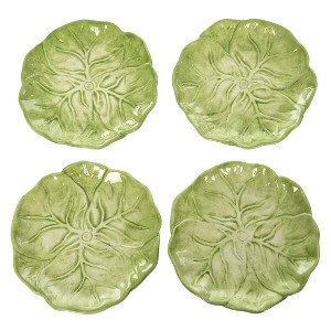 Transpac Ceramic Cabbage App Plates Set of 4 Home Decorations Easter - 1 of 1