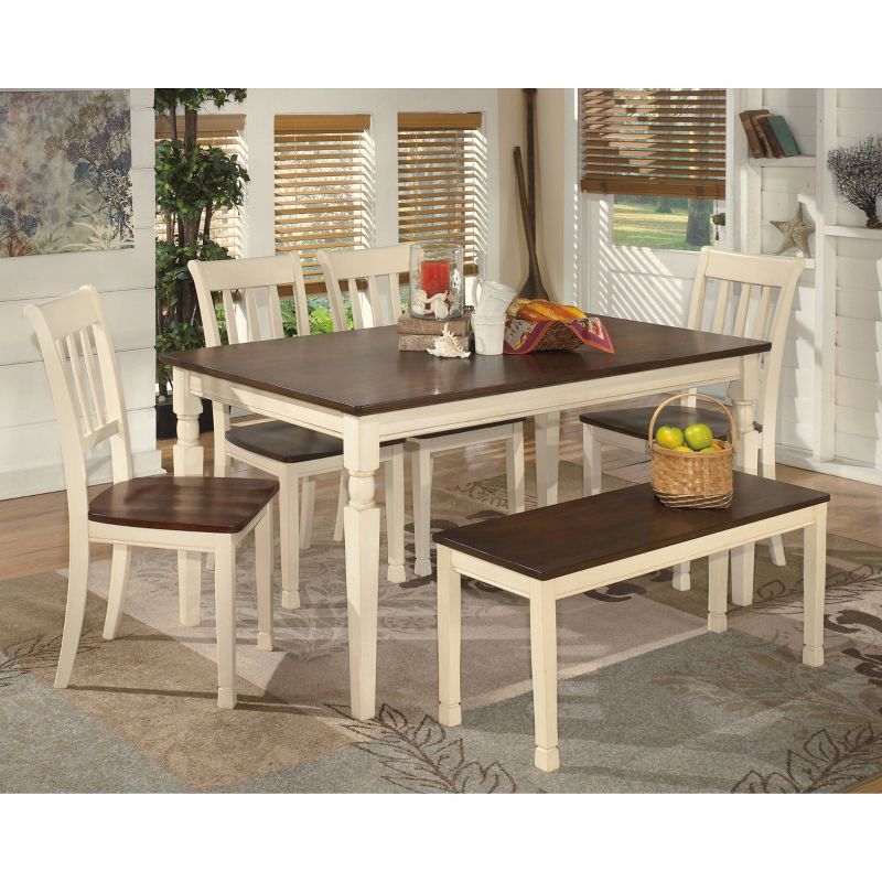 Whitesburg Rectangular Dining Room Table Wood/Brown/Cottage White - Signature Design by Ashley, 3 of 12