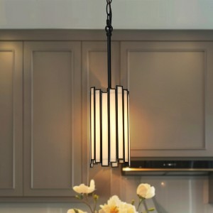 LNC Hemaaolay  1-Lights 4.3" Modern Cylinder Mini Pendant  Lights, Gold/Black - 1 of 4