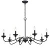 Millennium Lighting Delvona 8 - Light Chandelier in  Matte Black - 3 of 4