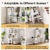 PAGED Computer Desk with 90 Degree Rotating Desktop, Classic Office Desk with Shelves and Cabinets for Living Room, Home Office - 4 of 4