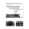 46in Large Adjustable Standing Desk Converter/Triple Monitor Mount Bundle - Teak - Rocelco - 3 of 4