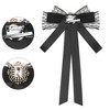Elerevyo Women's Long Ribbon Brooches Elegant Neck Tie Pin 1 Pc - 3 of 4