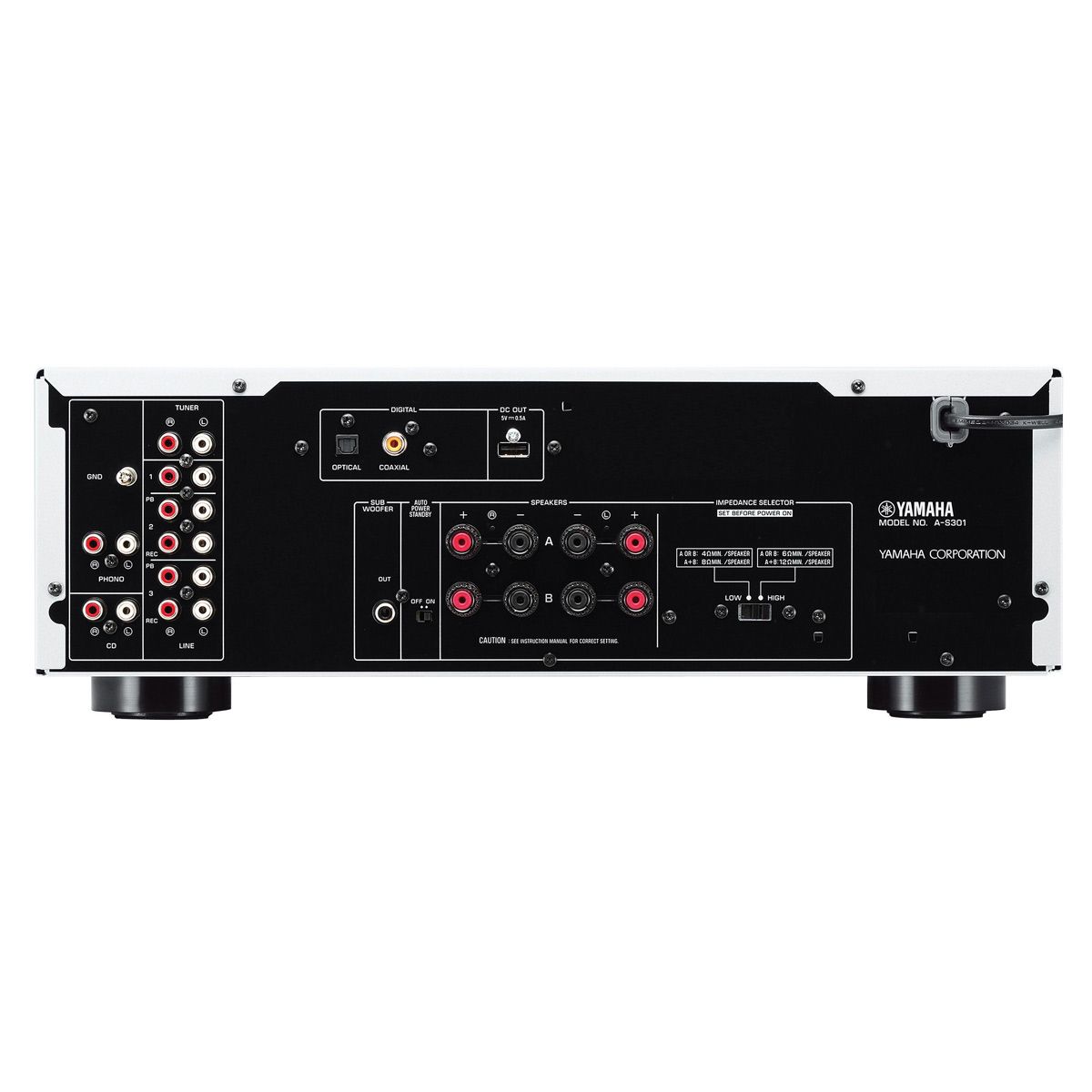 Yamaha A-S301 Integrated Amplifier (Black) - thumbnail 3