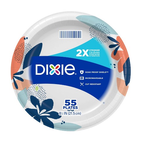  Dixie Bulk Paper Plates; 8.5 Inch; 300 Plate Count; (50 Plates  Per Pack; 6 Pack Per Case); Medium Weight; White; Perfect for at Home;  Restaurants; Events; & Catering; Item # UX9P300 : Health & Household