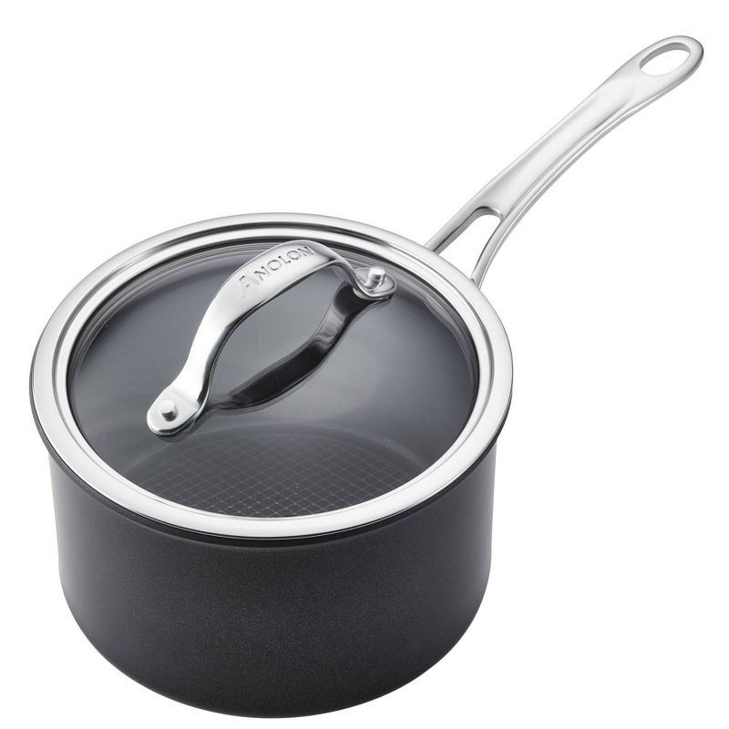 Anolon X Hybrid 3qt Nonstick Induction Saucepan with Lid Super Dark Gray, 1 of 14