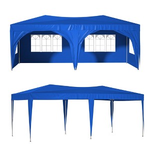 Gsluuk 10'x20' Pop Up Canopy Tent with 6 Sidewalls, Ez Pop Up Outdoor - 1 of 1