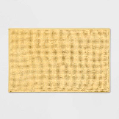 bright yellow bathroom rugs