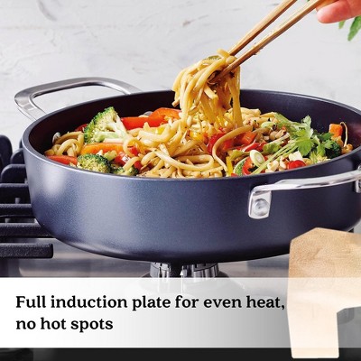 Alva Maestro 9.5" Gray Ceramic Nonstick Sauté Pan with Stainless Steel Lid