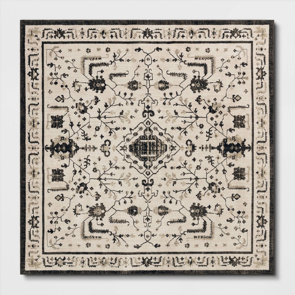 8'x8' Square Albion Persian Style Rug Cream/Black - Threshold™