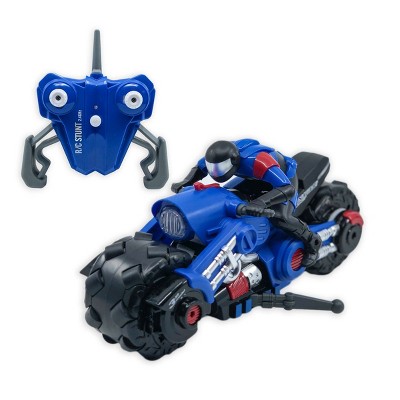 Flipo Hurricane Drifter Remote Control Motorcycle With Illuminated LED head & tail lights - Blue