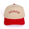 Embroidered Howdy Upside Down Arch - Women's Corduroy Trucker Hat - 2 of 4