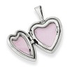 Black Bow Jewelry 12mm Daughter Diamond Heart Locket in Sterling Silver - 2 of 4