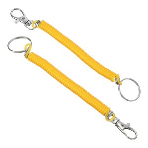 Unique Bargains Spiral Retractable Spring Coil Keychain for Bag Wallet Decoration 2 Pcs - 1 of 3
