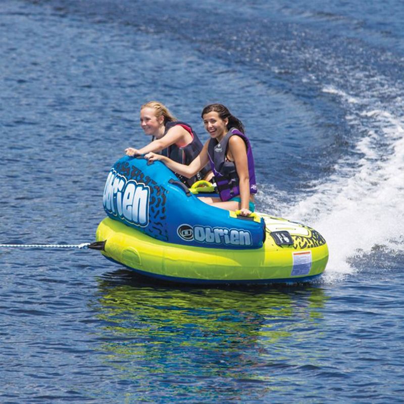 O'Brien Watersports Kickback Inflatable 2 Person Towable Boat Tube Raft, 4 of 8