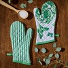 Patricia Heaton Home Green Florals And Flitters Floral Oven Mitt - 2 of 4