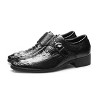 Santimon Men's Leather Buckle Monk Strap Loafers Formal Dress Shoes Black - 4 of 4