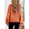 Girls Crewneck Knit Pullover Sweaters Long Lantern Sleeve Oversized Knit Cute Jumper Tops - 2 of 4