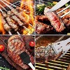 Itopfox BBQ Accessories Kit - 20pcs Stainless Steel Grill Tools Set for Outdoor Cooking, Camping, Smokers with Canvas Bag, Perfect Gift for Holidays - 2 of 4