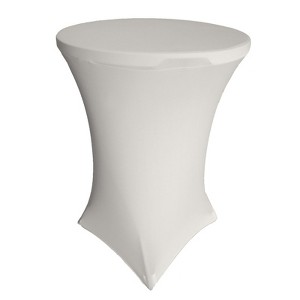 Slickblue Round Spandex Table Cover – Fits 32" or 36" Dia. x 42" High Tables, Wrinkle-Free Stretch Fit, 10 Colors - 1 of 3