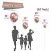 PartyWoo Balloons Metallic Rose Gold Champagne Gold 18 12 10 5 Inch 85 pcs - 2 of 4
