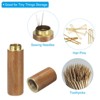 Unique Bargains Wood Portable Sewing Needle Pin Storage Tube Boxes 3.35" x 0.7" 5 Pcs - 4 of 4