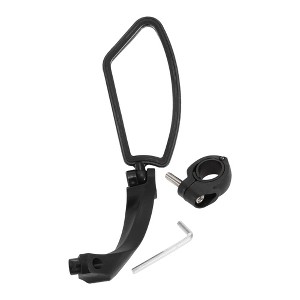 Bike Rearview Mirror 11.2x4.5cm Adjustable | Front Left Riding Mirror Black with Mounting Accessories for Bicycle Mountain Road Bike 1 Set - 1 of 4