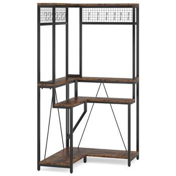 Tribesigns 66.93" Corner Plant Stand Rustic Brown